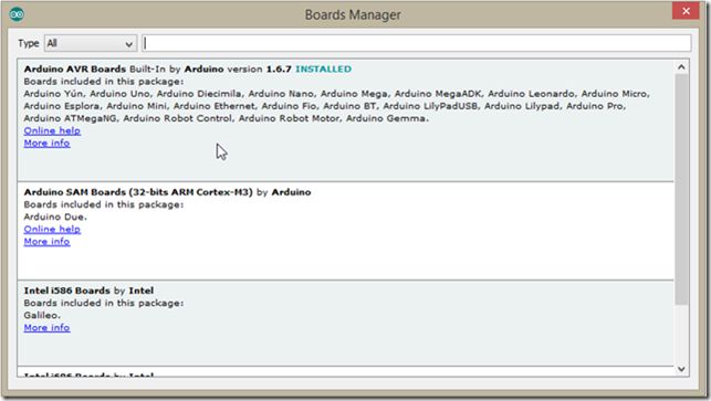 Libraries for family Intel boards